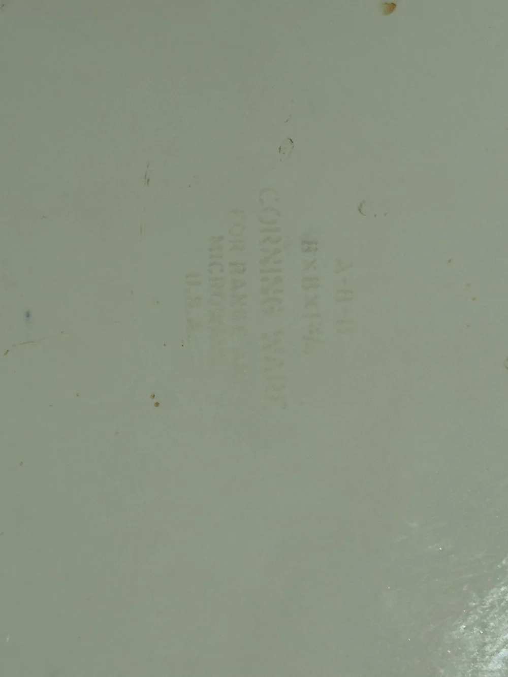Corning Ware casserole dish in the 